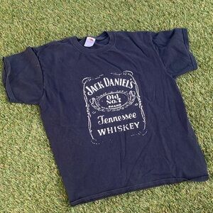 Fruit of the Loom Men's Black and Navy T-shirt  Jack Daniels T-Shirt for Men